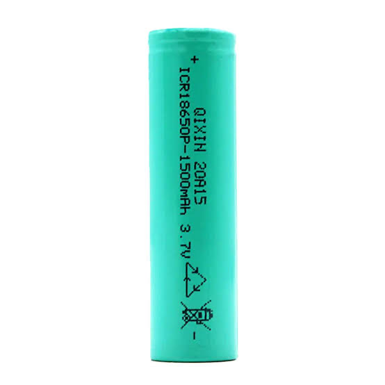 เซลล์ลิเธียมตระกูล 3.7V ทรงกระบอก 18650 ฉลาก ICR18650P 1500mAh 3.7V